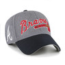 Men’s ’47 Brand Atlanta Braves Granite Script Dark Grey Heather and Navy Adjustable Snapback Cap