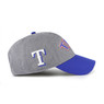Men’s ’47 Brand Texas Rangers Granite Script Dark Grey Heather and Royal Adjustable Snapback Cap