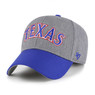 Men’s ’47 Brand Texas Rangers Granite Script Dark Grey Heather and Royal Adjustable Snapback Cap