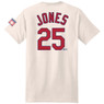 Men’s Andruw Jones Baseball Hall of Fame 2026 Inductee Vintage Jersey Number Heavyweight Ivory T-Shirt