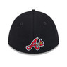 Youth New Era Atlanta Braves Oversized Logo Stretch Fit Cap