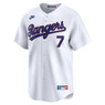 Men’s Nike Ivan Rodriguez Texas Rangers Cooperstown Collection Limited Full Button Front White Replica Jersey