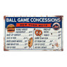 New York Mets Ball Park Concessions 17 x 10 Metal Sign