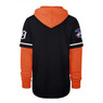 Men’s ’47 Brand Detroit Tigers Trifecta Shortstop Navy and Orange Pullover With Hood