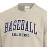 Baseball Hall of Fame Wool Applique Oatmeal Crewneck Sweatshirt