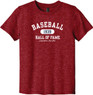 Youth Baseball Hall of Fame Red T-Shirt and Blue Hooded Sweatshirt Combo