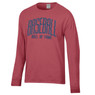 Unisex Baseball Hall of Fame Comfort Wash Crimson Long Sleeve Tee