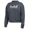 Women’s Champion Baseball Hall of Fame Mock Neck Navy Crew Sweatshirt