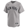 Men’s Nike Derek Jeter New York Yankees Cooperstown Collection Full Button Front Gray Replica Jersey