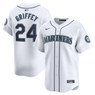 Men’s Nike Ken Griffey Jr. Seattle Mariners Cooperstown Collection Full Button Front White Replica Jersey