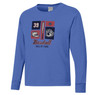 Youth Baseball Hall of Fame Comfort Wash Blue Long Sleeve T-Shirt