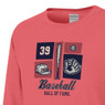 Youth Baseball Hall of Fame Comfort Wash Coral Long Sleeve T-Shirt