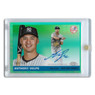 Anthony Volpe Autographed Card 2025 Topps Chrome Platinum Anniversary Aqua # CPA-AV Ltd Ed of 150