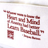 Baseball Hall of Fame Baseball Quote Red Trim Canvas Tote Bag
