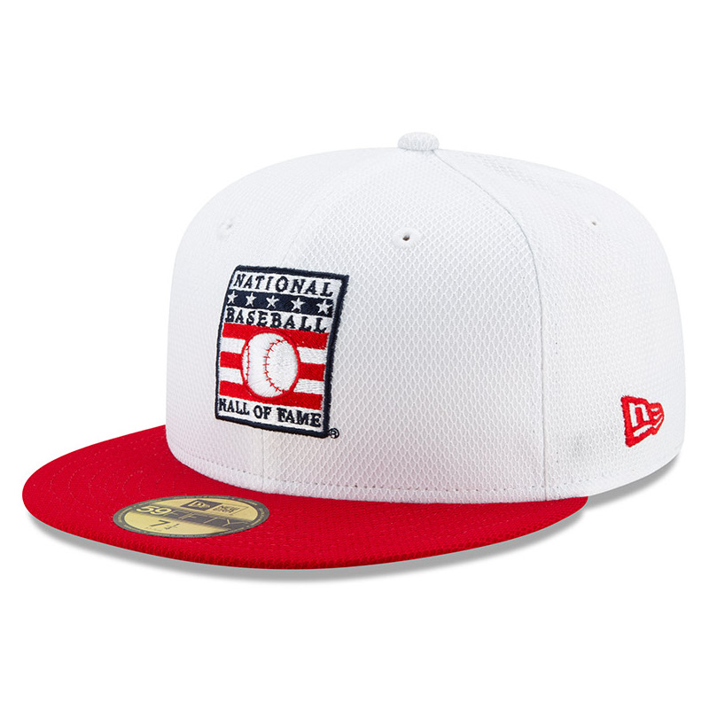 Men's New Era Baseball Hall of Fame White/Red Diamond Era 59FIFTY Fitted Cap