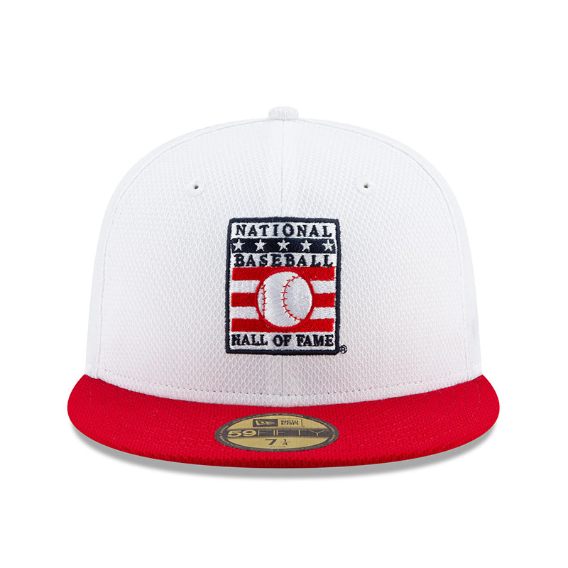 Men's New Era Baseball Hall of Fame White/Red Diamond Era 59FIFTY Fitted Cap