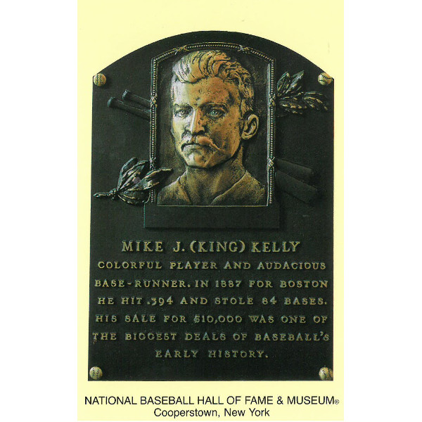 Mike King Kelly Baseball Hall of Fame Plaque Postcard