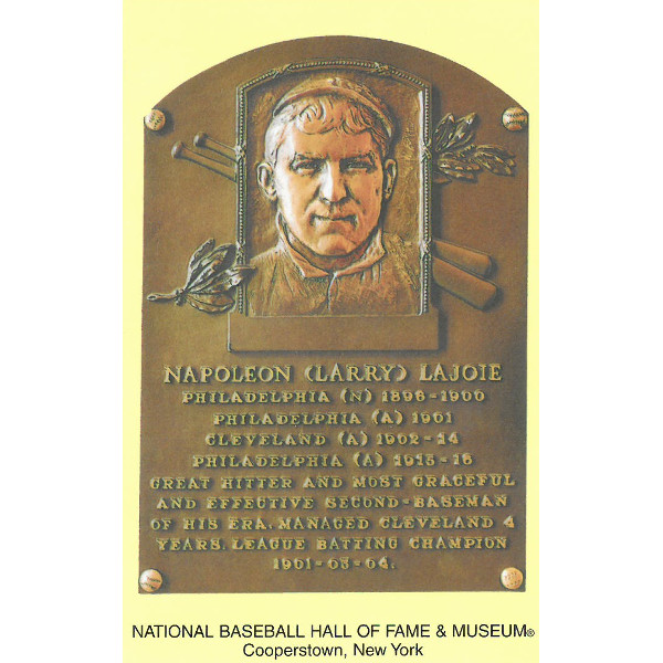 Nap Lajoie Baseball Hall of Fame Plaque Postcard Nap Lajoie Baseball Hall of Fame Plaque Postcard