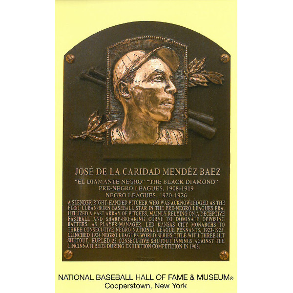 Jose Mendez Baseball Hall of Fame Plaque Postcard