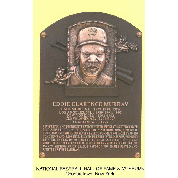 『野茂英雄 COLLECTOR'S PLAQUE』 Eddie Murray Baseball Hall of Fame Plaque Postcard