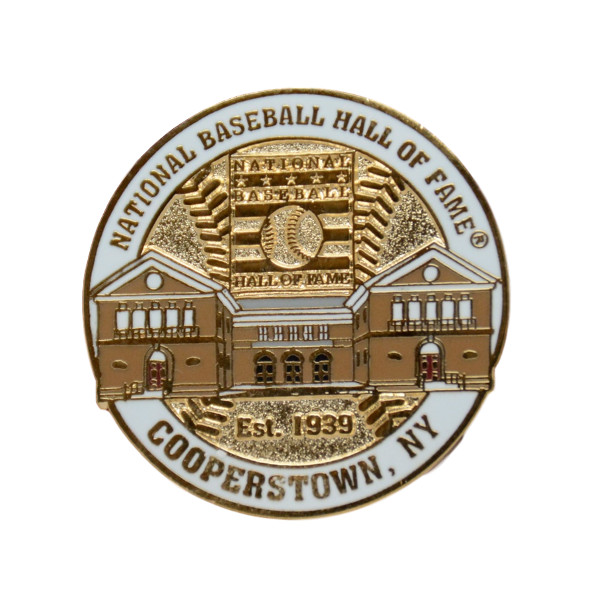 Baseball Hall of Fame Building Circle Pin