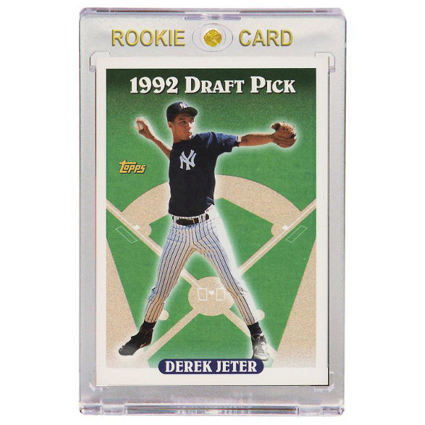 Earliest Derek Jeter Game Used Yankees Jersey Photo Matched To Two Rookie  Cards