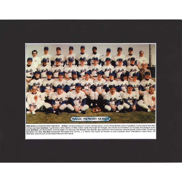 Matted 8x10 Photo- 1969 New York Mets Team