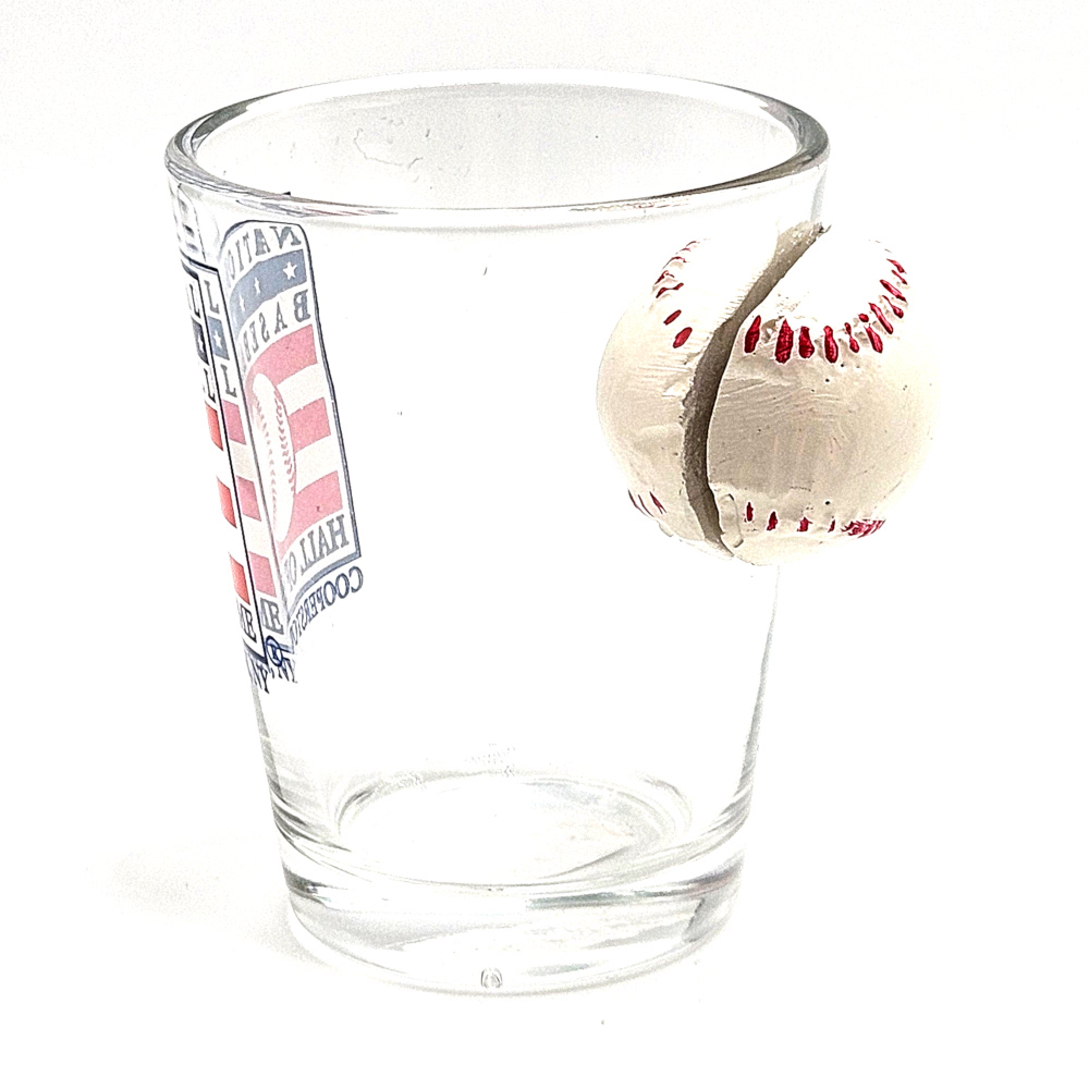 Baseball Hall of Fame Baseball Impact Shot Glass Baseball Hall of Fame Baseball Impact Shot Glass