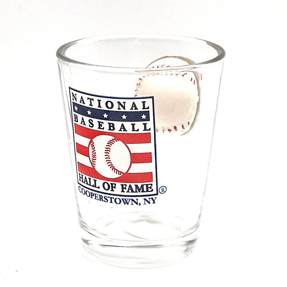 Baseball Hall of Fame Baseball Impact Shot Glass Baseball Hall of Fame Baseball Impact Shot Glass