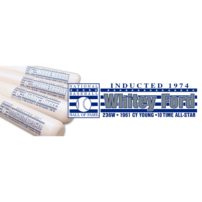 Whitey Ford Baseball Hall of Fame Silver Player Series Full Size Bat