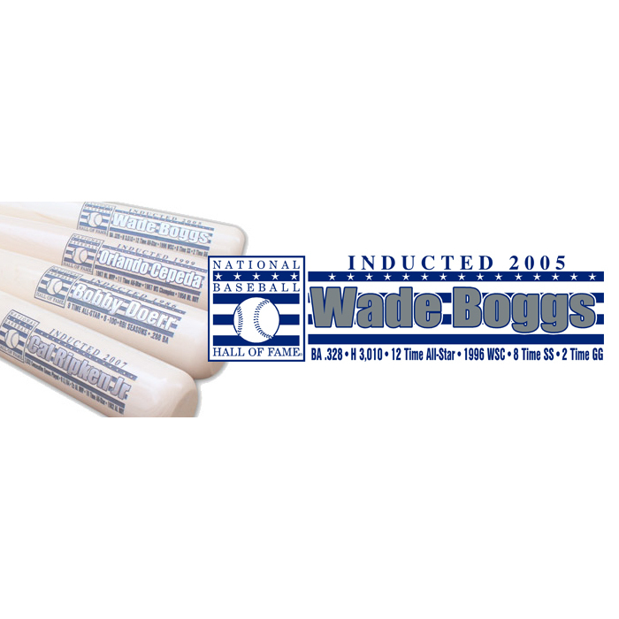 Wade Boggs Baseball Hall of Fame Silver Player Series Full Size Bat