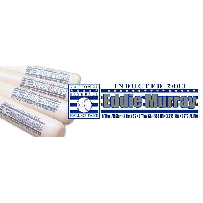Eddie Murray Baseball Hall of Fame Silver Player Series Full Size Bat
