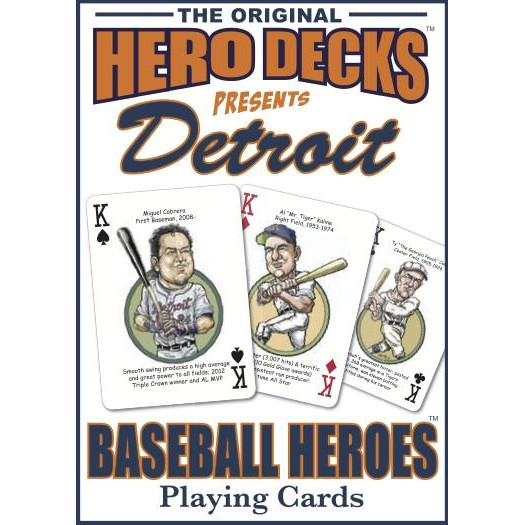 Hero Decks Caricature Playing Cards For Detroit Tigers Fans