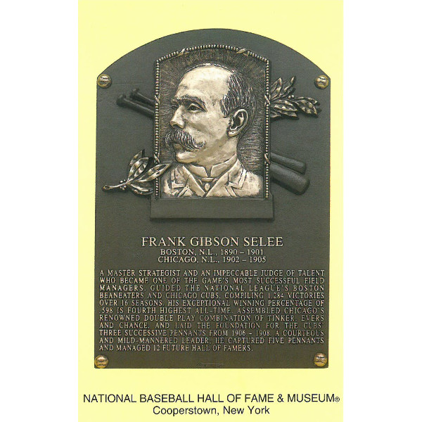 Frank Selee Baseball Hall of Fame Plaque Postcard Frank Selee Baseball Hall of Fame Plaque Postcard