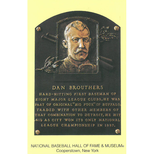 Dan Brouthers Baseball Hall of Fame Plaque Postcard