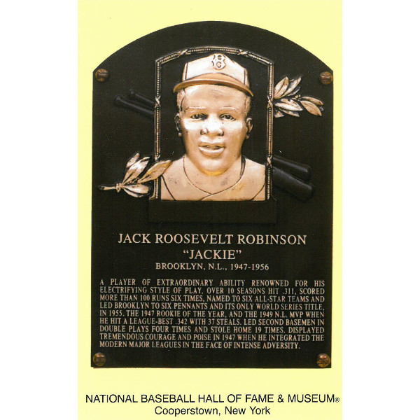 1962 Hall of Fame Induction Collector Plaque w/8x10 Photo Jackie Robinson  BOB FELLER