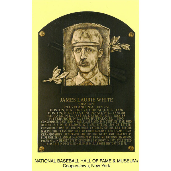 Deacon White Baseball Hall of Fame Plaque Postcard Deacon White Baseball Hall of Fame Plaque Postcard