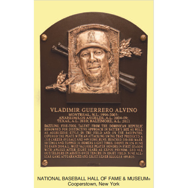 Vladimir Guerrero chooses to wear Angels cap on his Hall of Fame plaque