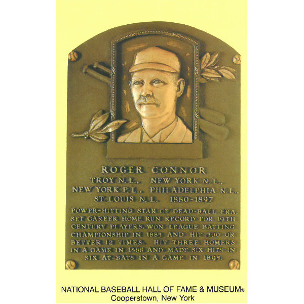 Roger Connor Baseball Hall of Fame Plaque Postcard Roger Connor Baseball Hall of Fame Plaque Postcard