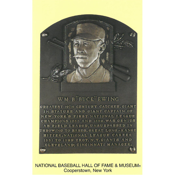 Buck Ewing Baseball Hall of Fame Plaque Postcard Buck Ewing Baseball Hall of Fame Plaque Postcard