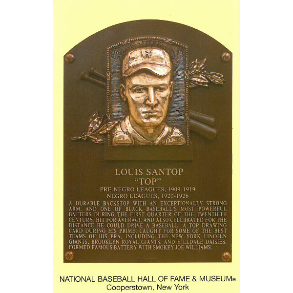 Louis Santop Baseball Hall of Fame Plaque Postcard