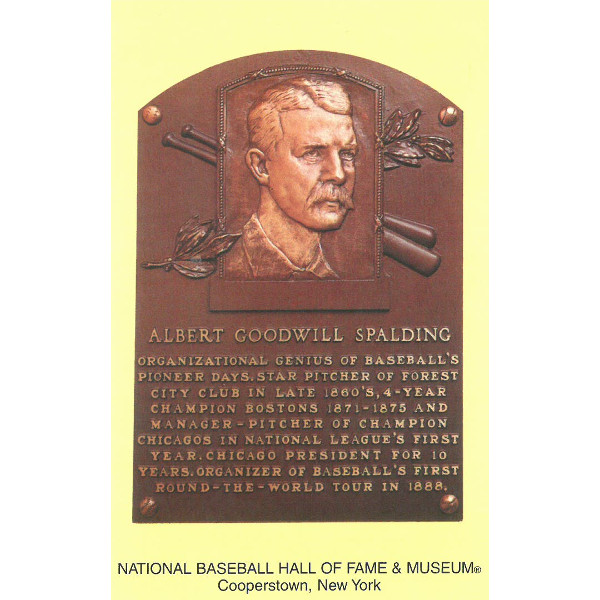 Albert Spalding Baseball Hall of Fame Plaque Postcard