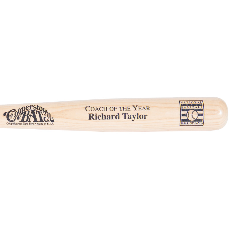Baseball Hall of Fame Logo 22" Personalized Bat - Natural Blonde