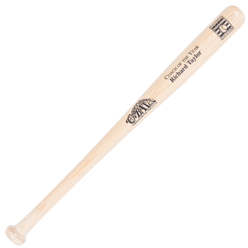 Baseball Hall of Fame Logo 22" Personalized Bat - Natural Blonde