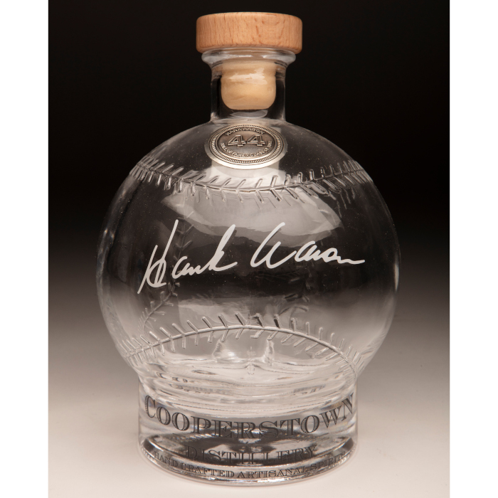 Hank Aaron Cooperstown Distillery Hall of Fame Signature Series Baseball Decanter