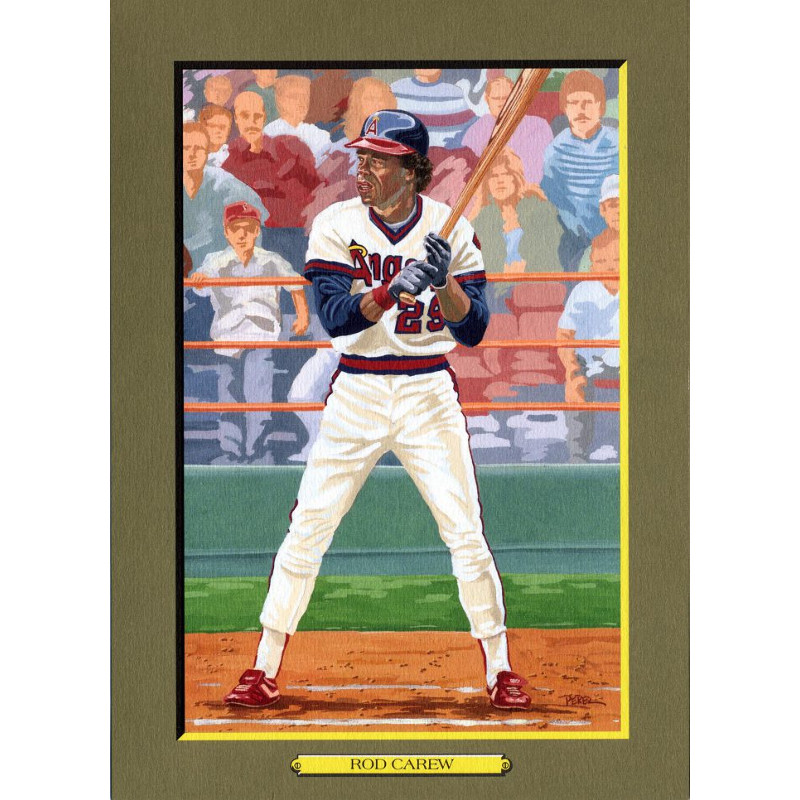 Rod Carew Perez-Steele Hall of Fame Great Moments Limited Edition Jumbo Postcard # 77 Rod Carew Perez-Steele Hall of Fame Great Moments Limited Edition Jumbo Postcard # 77