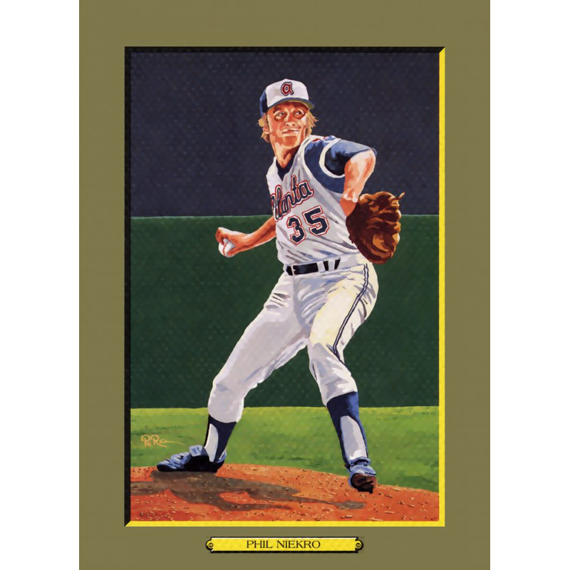 Phil Niekro Perez-Steele Hall of Fame Great Moments Limited Edition Jumbo Postcard # 105 Phil Niekro Perez-Steele Hall of Fame Great Moments Limited Edition Jumbo Postcard # 105