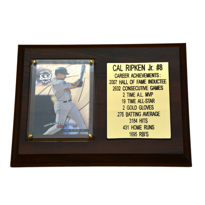 Cal Ripken Jr. Baltimore Orioles 8" x 6" Baseball Card Deluxe Plaque Cal Ripken Jr. Baltimore Orioles 8" x 6" Baseball Card Deluxe Plaque