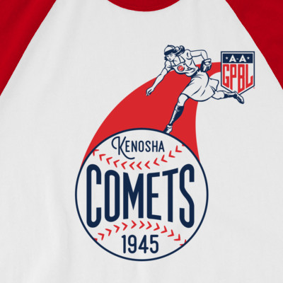 Unisex Teambrown Kenosha Comets AAGPBL Longsleeve Baseball Shirt
