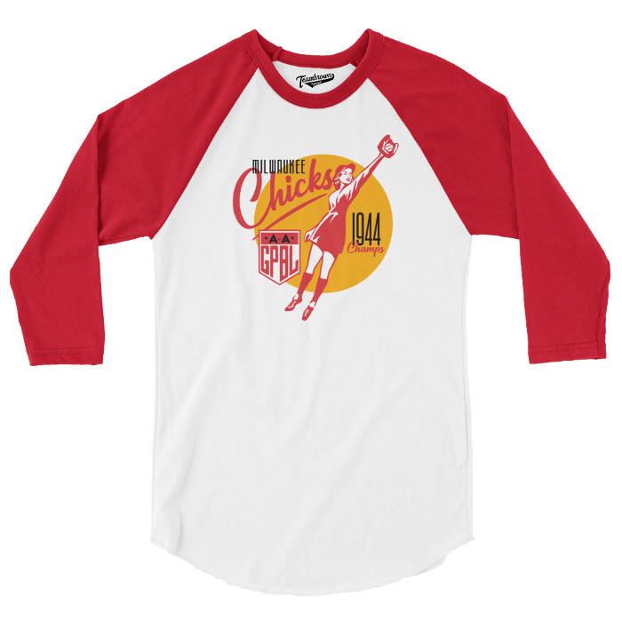 Unisex Teambrown Milwaukee Chicks AAGPBL Longsleeve Baseball Shirt